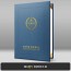 다크블루 엠보패턴 상장케이스 세로형 A22
