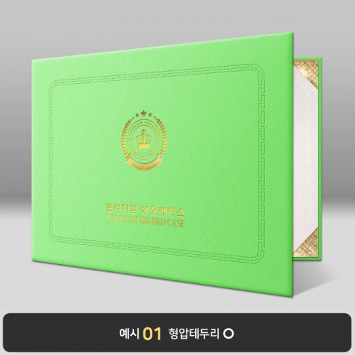 라임 엑스패턴 상장케이스 가로형 B06