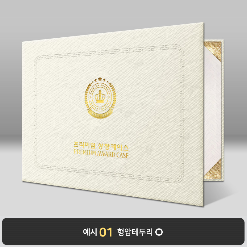 크림 엑스패턴 상장케이스 가로형 B12