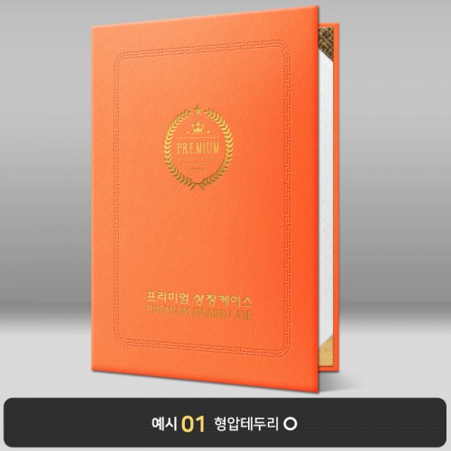 오렌지 엑스패턴 상장케이스 세로형 B19