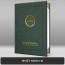 진초록색 수한지패턴 상장케이스 세로형 J13