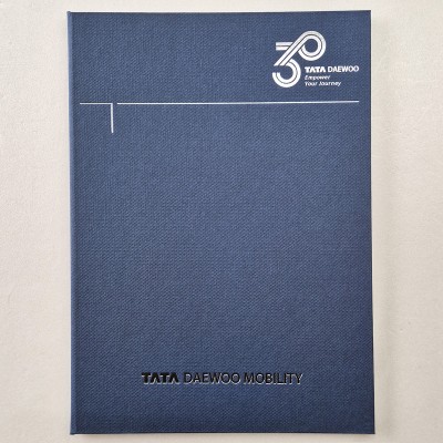 다크블루 엠보패턴 상장케이스 세로형 SC001885