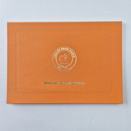 오렌지 엠보패턴 상장케이스 노트북형 SC001907