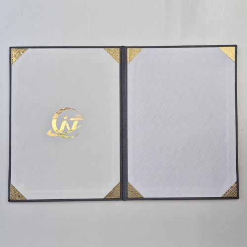 딥그레이 메탈레자 상장케이스 세로형 SC001920
