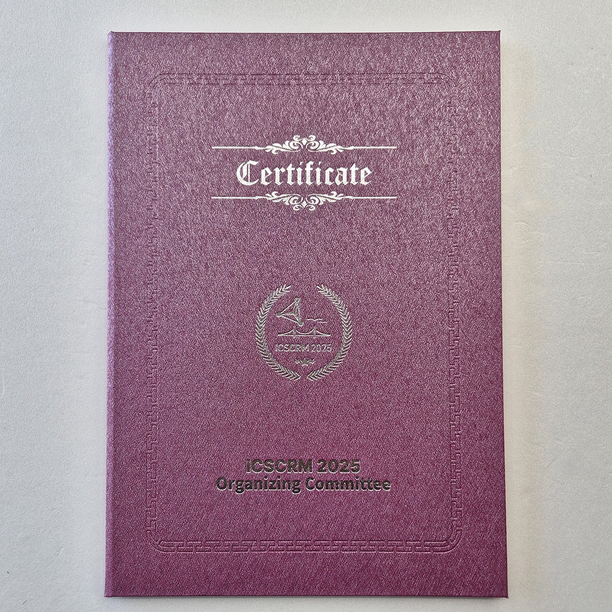 퍼플 메탈레자 상장케이스 세로형 SC001955