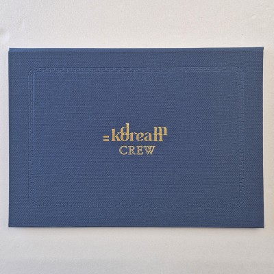 다크블루 엠보패턴 상장케이스 노트북형 SC001971
