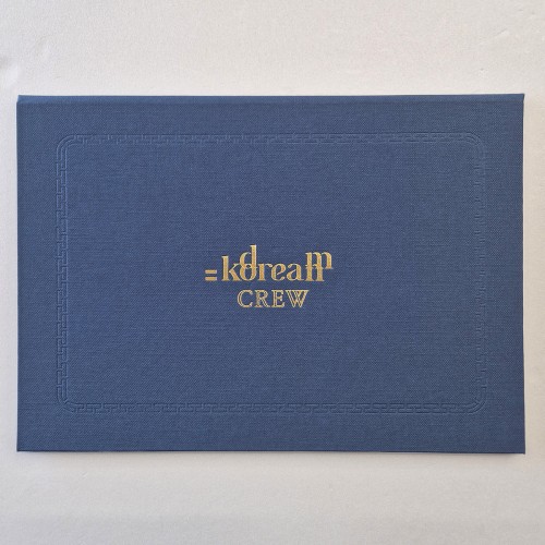 다크블루 엠보패턴 상장케이스 노트북형 SC001971