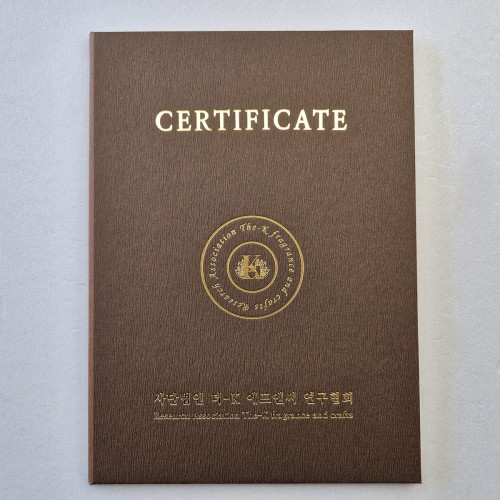 브라운 나뭇결패턴 상장케이스 세로형 SC001978