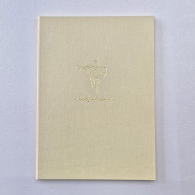 크림 엠보패턴 상장케이스 세로형 SC002004