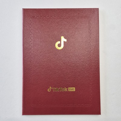 자주 가죽레자 상장케이스 세로형 SC002011