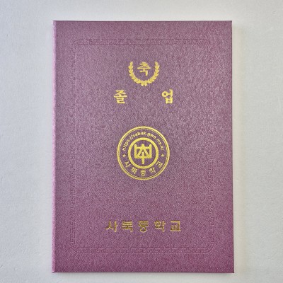 퍼플 메탈레자 상장케이스 세로형 SC002049