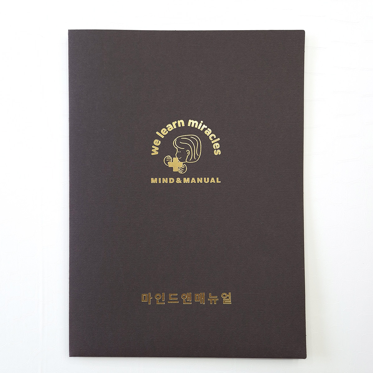 초콜릿색 패브릭 종이상장케이스 양쪽포켓형 SC002068