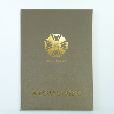 카키 실크 상장케이스 세로형 SC002083