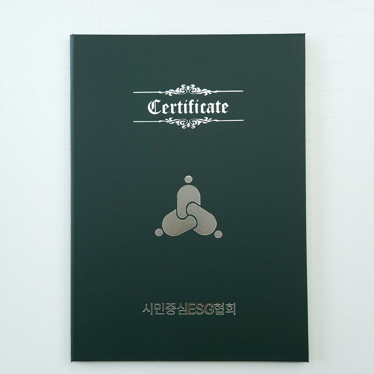녹색 지레자 상장케이스 세로형 SC002088