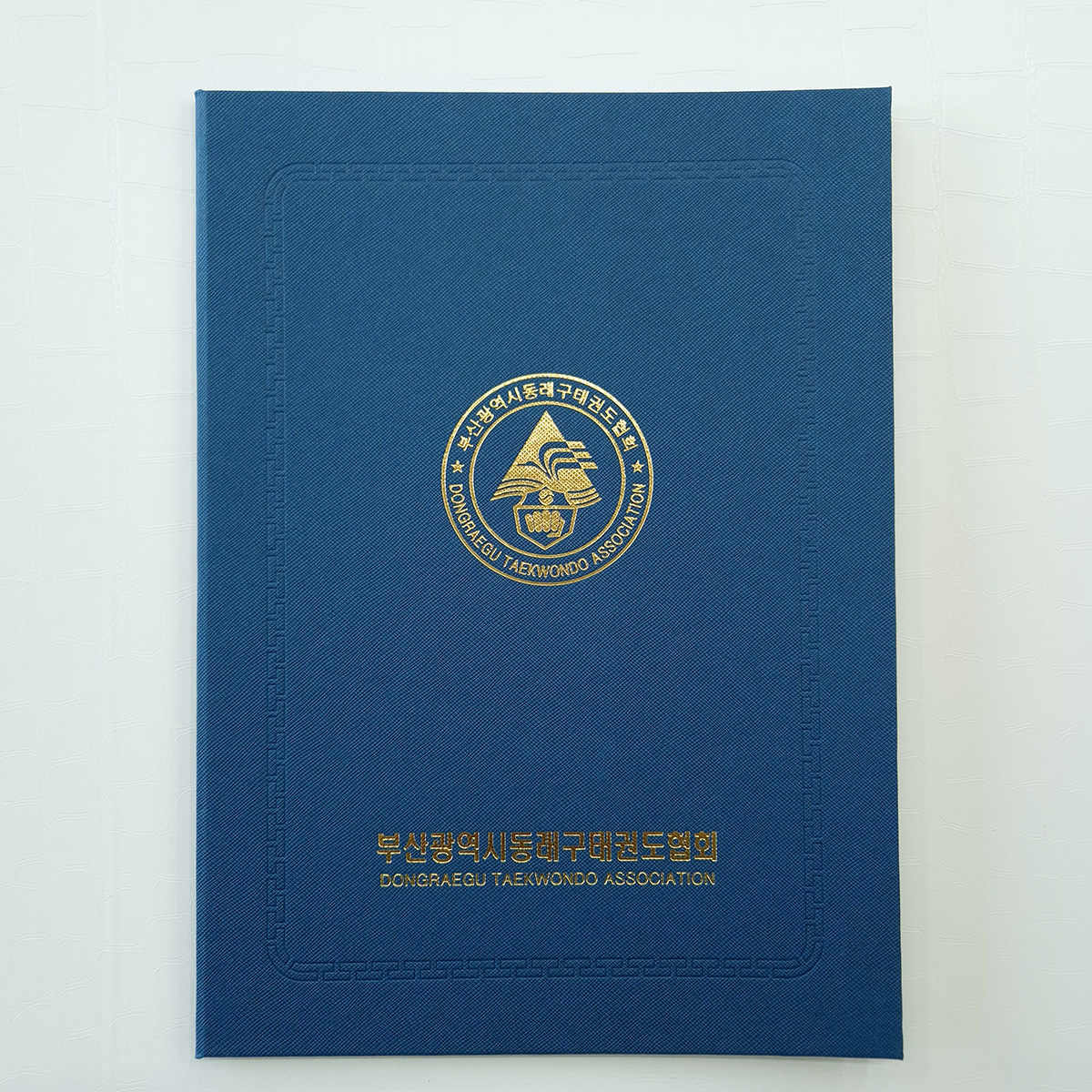엔틱블루 엑스패턴 친환경 상장케이스 세로형 SC002089