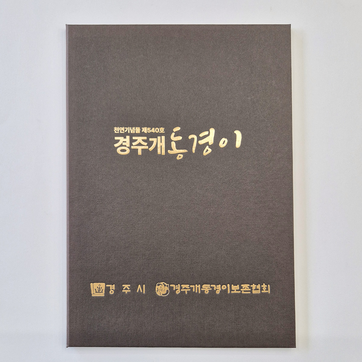 초콜릿 리넨패턴 친환경 상장케이스 세로형 SC002112