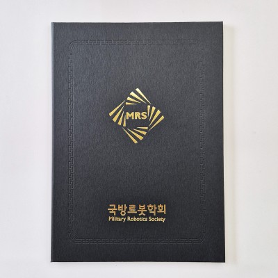 검정 나뭇결패턴 친환경 상장케이스 세로형 SC002125