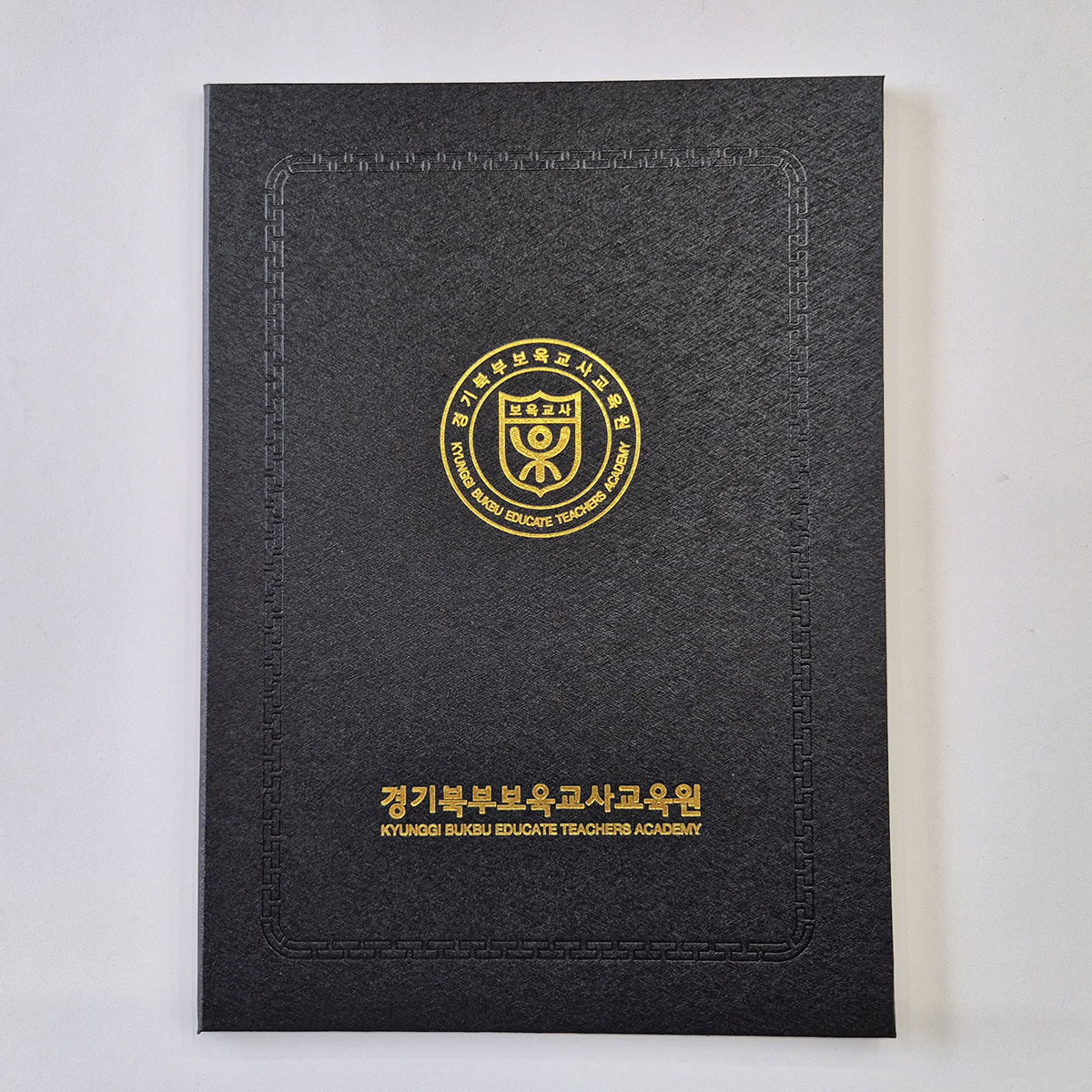 블랙 메탈레자 고급 상장케이스 세로형 SC002130