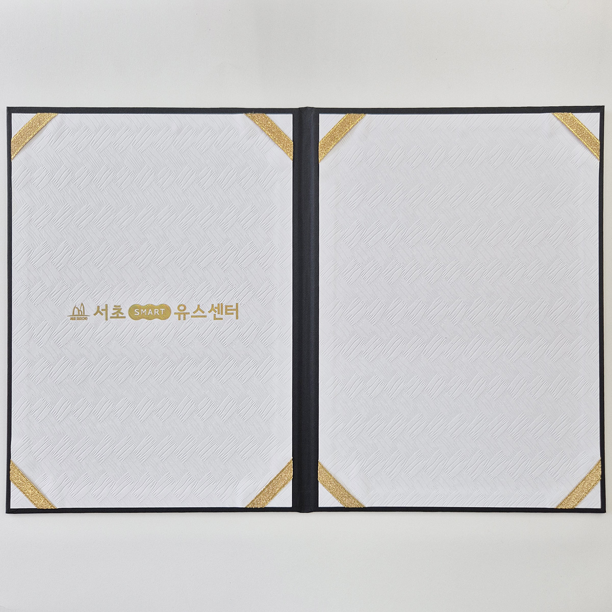 검정 엠보패턴 친환경 상장케이스 세로형 SC002131