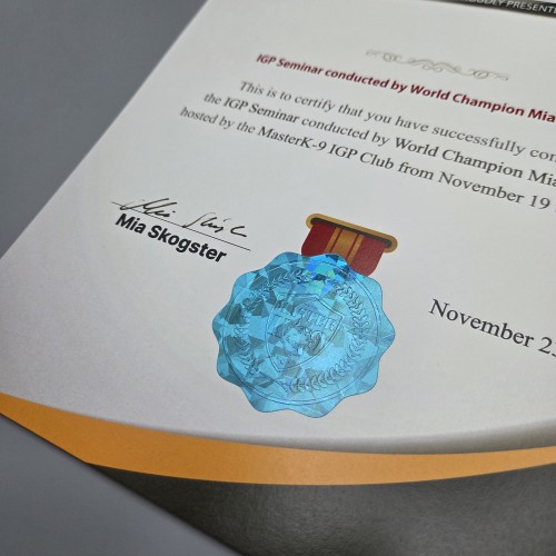 프라임 상장용지 인쇄샘플 SD000950 K9 애견학교