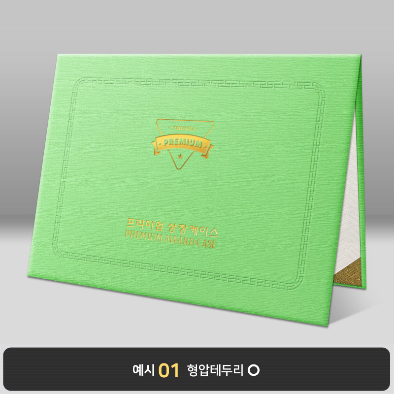 라임 나뭇결패턴 상장케이스 노트북형 C05