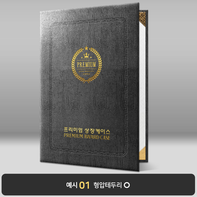 그레이 레더텍스S 상장케이스 세로형 D22