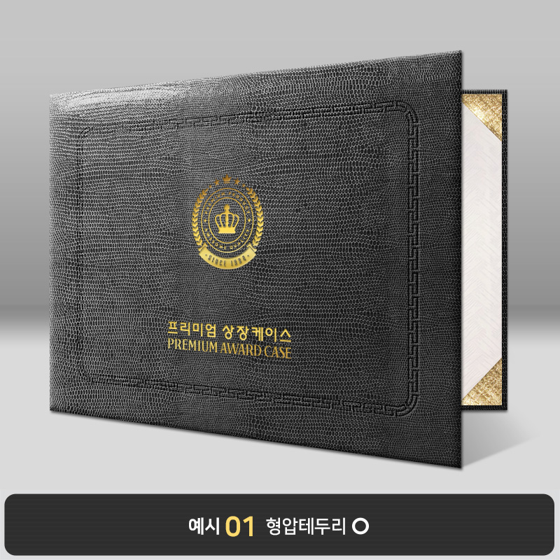 그레이 레더텍스S 상장케이스 가로형 D24