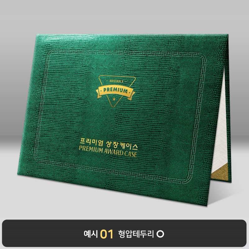 그린 레더텍스S 상장케이스 노트북형 D29