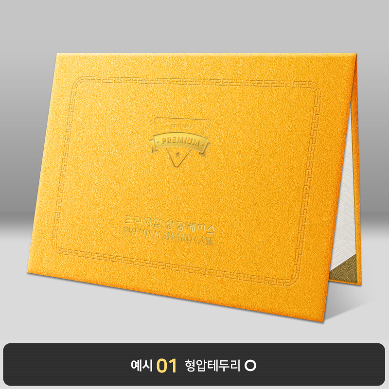 노랑 모래패턴 상장케이스 노트북형_F02